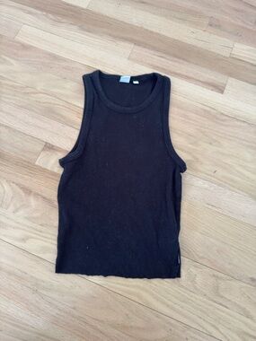 Aritzia Black Ribbed Tank Top
